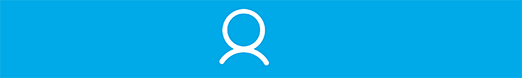 blue background with person icon in white